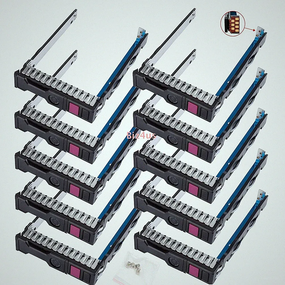 10x 2.5" Hard Drive Tray Caddy Sled for HP DL380 DL360 Gen10 727695-001 w/ Chips