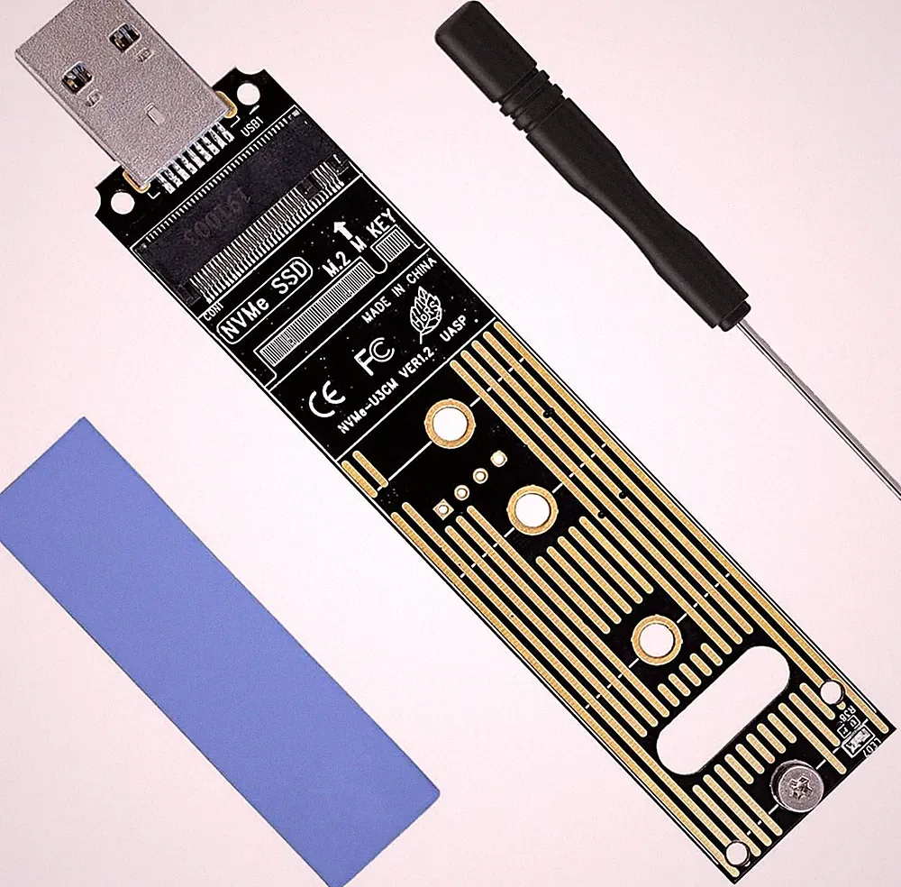 M.2 NVME SSD to USB 3.1 Adapter Hard Drive for PCIe NVMe Based M Key B+M Key SSD