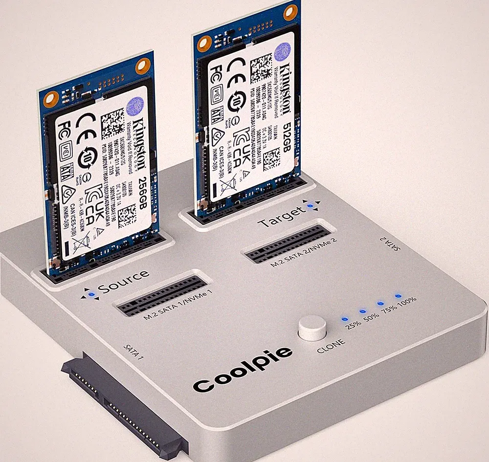 NVME/SATA 3-in-1 SSD Cloner Offline Clone M.2 Cloner fr M.2 NVME/SATA、mSATA、SATA