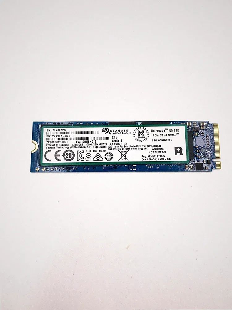 Seagate Barracuda Q5 2TB PCIe NVME M.2 Solid State Drive SSD, ZP2000CV30001