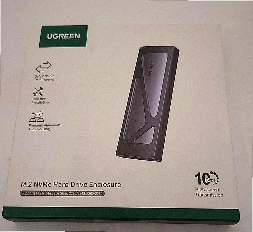 NVMe hard drive enclosure