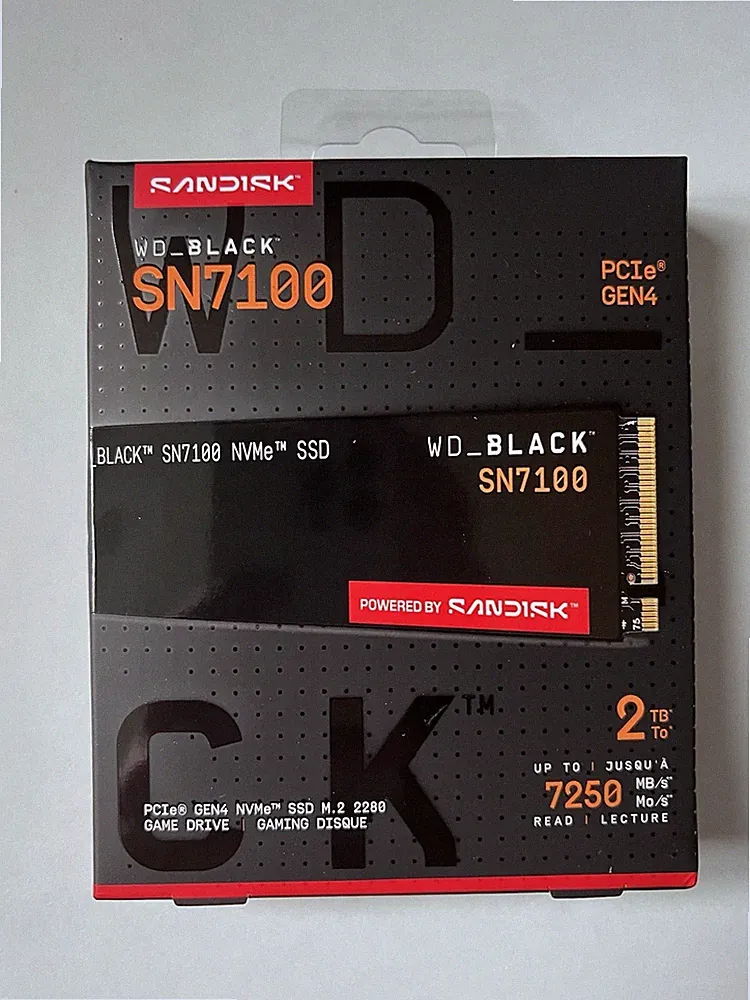 WD_Black SN7100 2TB NVMe SSD Gen4 PCIe M.2 2280 Up to 7,250 MB/s