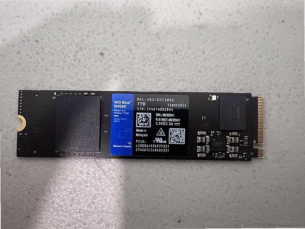 WD Blue SN580 1TB WDC TLC Nand PCIe Gen 4 x4 NVMe M.2 Internal SSD WDS100T3B0E